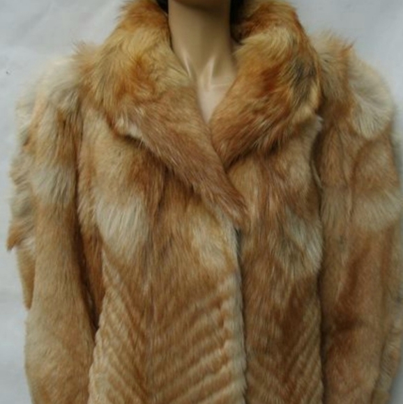 Mountain Flowers Jackets & Blazers - Vintage Mountain Flowers Brand Fox Fur Coat Sz 48